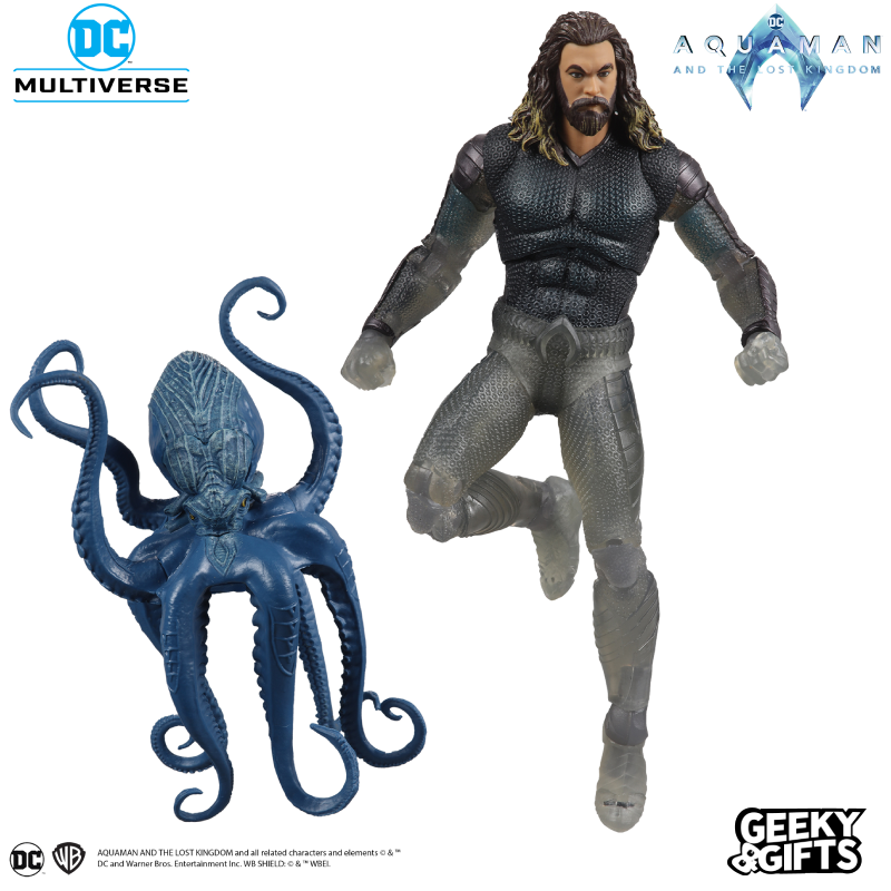 Mcfarlane DC Multiverse: Aquaman And The Lost Kingdom - Aquaman Stealth Suit With Topo - Gold Label