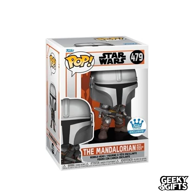 Funko Pop Star Wars The Mandalorian with Beskar Staff 479