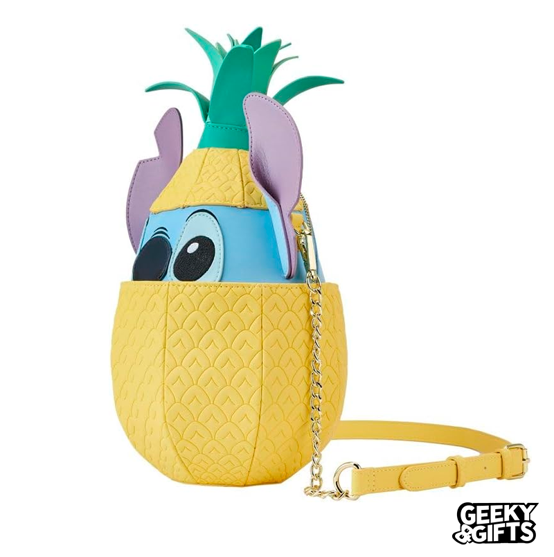 Loungefly Lilo & Stitch Figural Pineapple Crossbody Bag & Pin