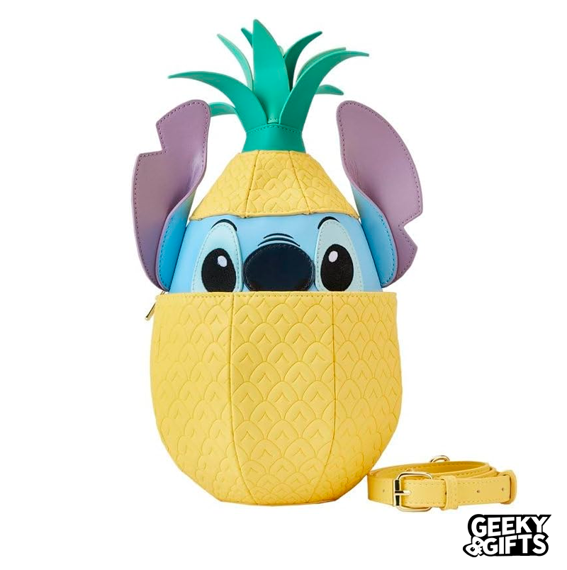 Loungefly Lilo & Stitch Figural Pineapple Crossbody Bag & Pin