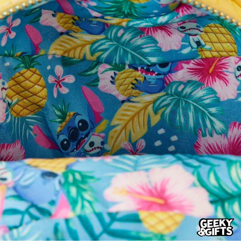 Loungefly Lilo & Stitch Figural Pineapple Crossbody Bag & Pin