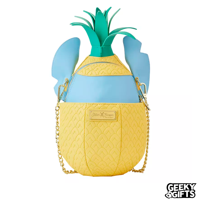Loungefly Lilo & Stitch Figural Pineapple Crossbody Bag & Pin