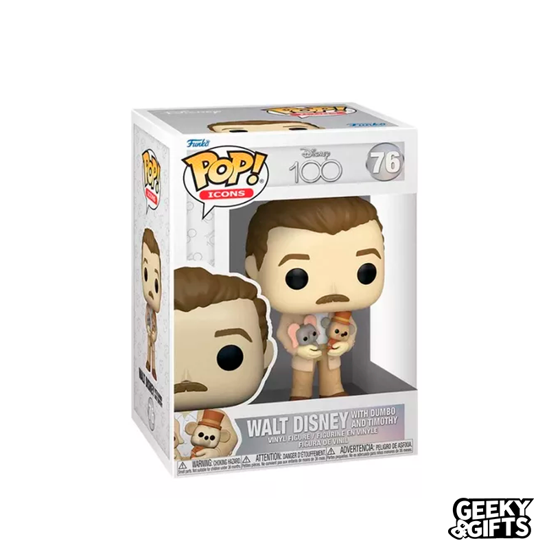 Funko Pop Icons: Walt Disney with Dumbo & Timothy Plush 76
