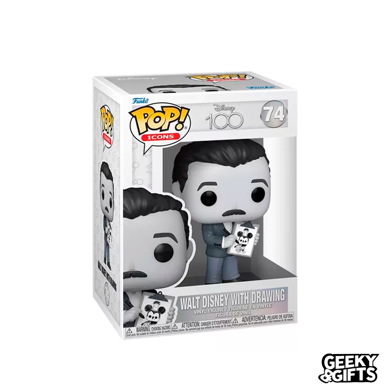 Funko Pop Icons: Walt Disney With Drawing 74