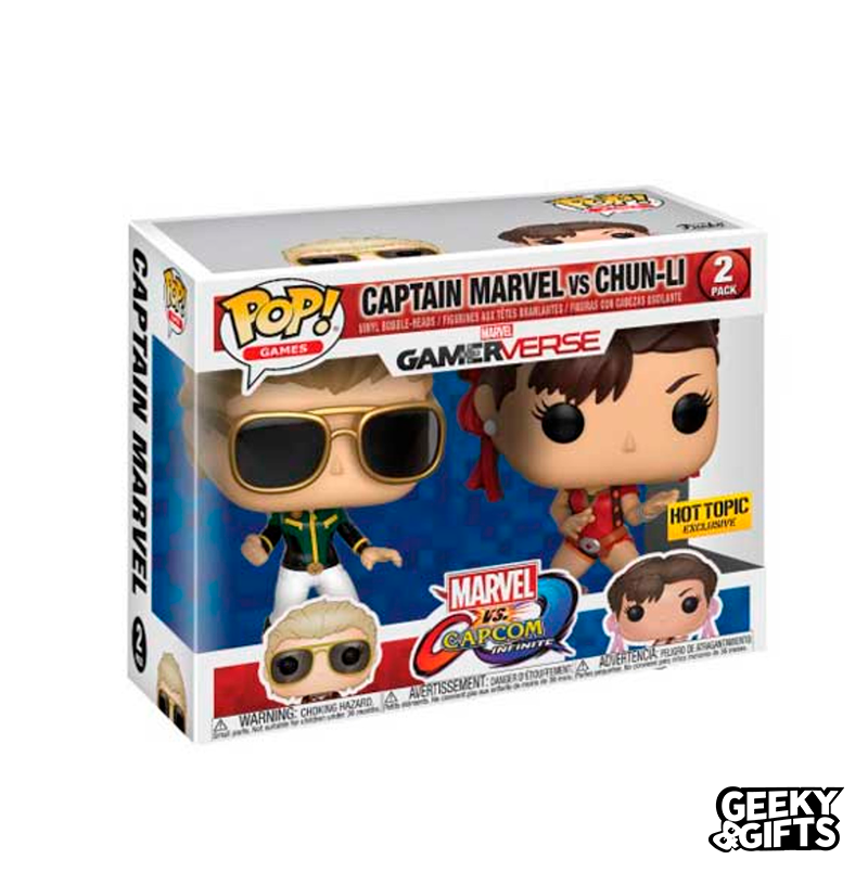 Funko Pop Games Captain Marvel vs Chun Li 2 Pack