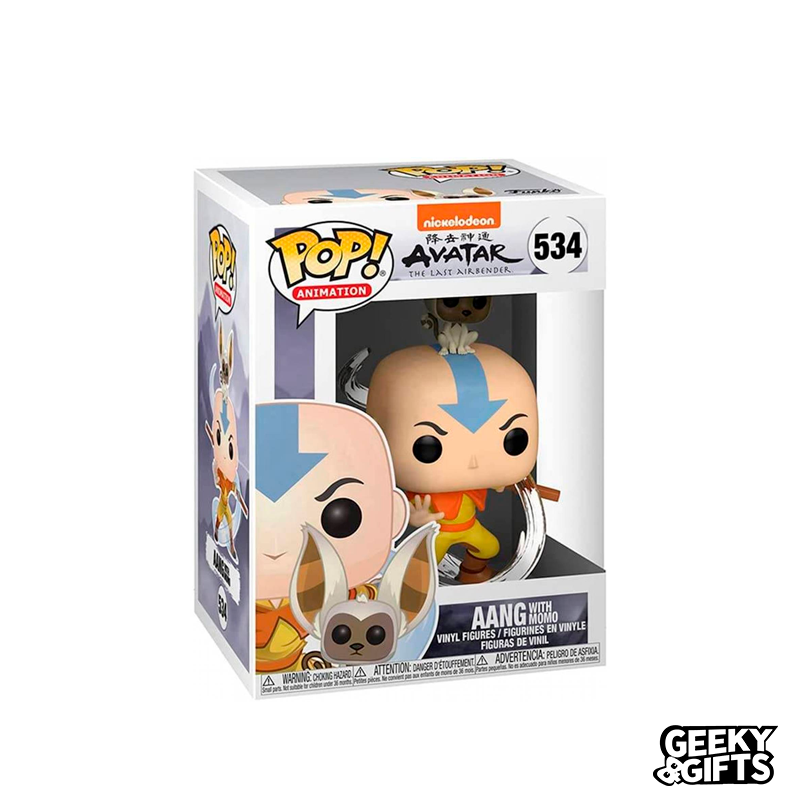 Funko Pop Animation: Avatar The Last Airbender - Aang with Momo 534