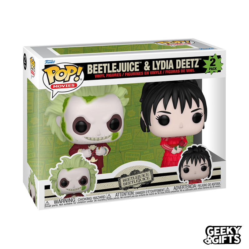 Funko Pop Movies: Beetlejuice 2 - Beetlejuice and Lydia Deetz 2 Pack