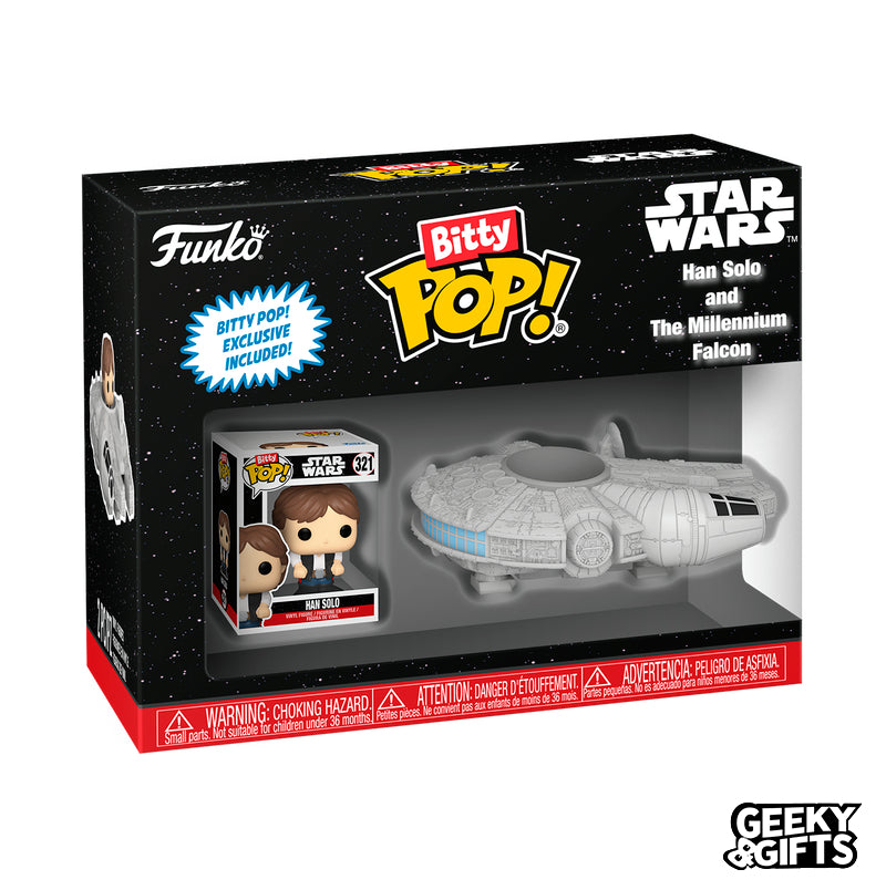 Funko Bitty Pop Rides: Star Wars - Han Solo con Millenium Falcon