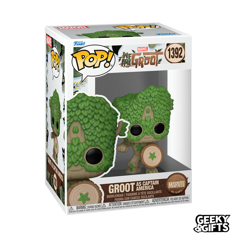 Funko Pop Marvel: We are Groot - Groot as Captain America 1392