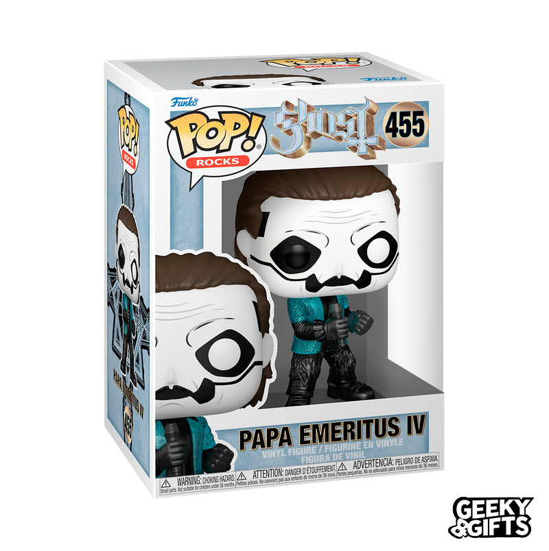 Preventa Funko Pop Rocks: Ghost - Papa Emeritus IV 455 Glitter