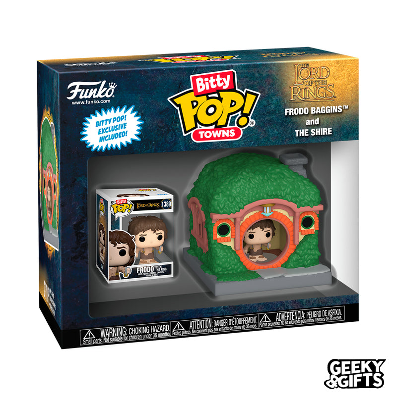 Funko Bitty Pop Town: The Lord of The Rings - Frodo Baggins en La Comarca