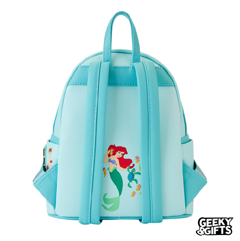 Loungefly Disney: La Sirenita - Princesa Ariel Mini Mochila Lenticular