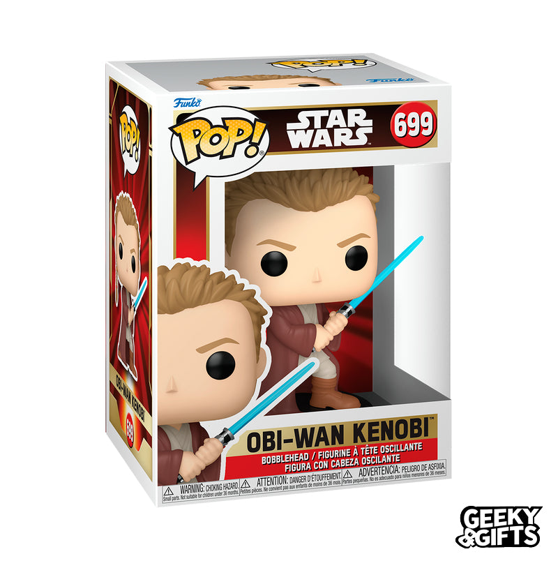 Funko Pop Star Wars: La Amenaza Fantasma - Obi-Wan Kenobi Joven 699