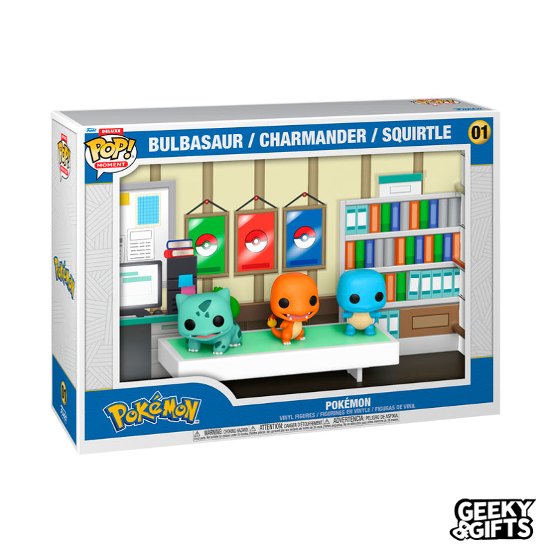 Funko Pop Deluxe Moment: Pokemon - Bulbasaur, Charmander and Squirtle