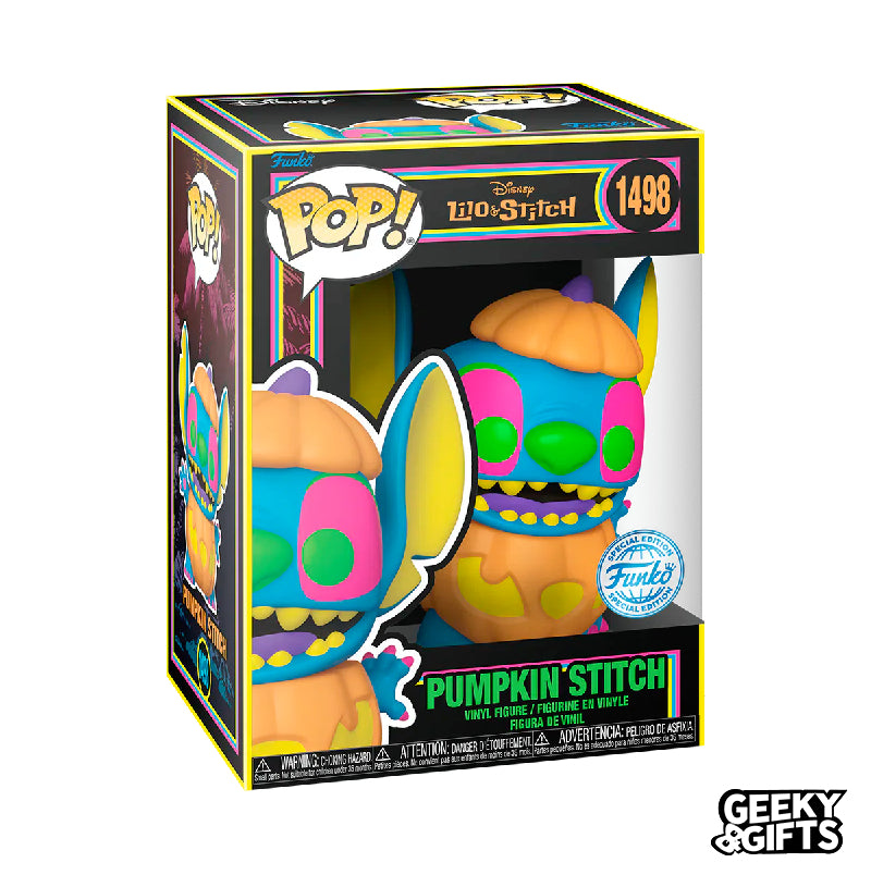 Funko Pop Disney: Lilo y Stitch - Stitch Calabaza Blacklight 1498 Special Edition