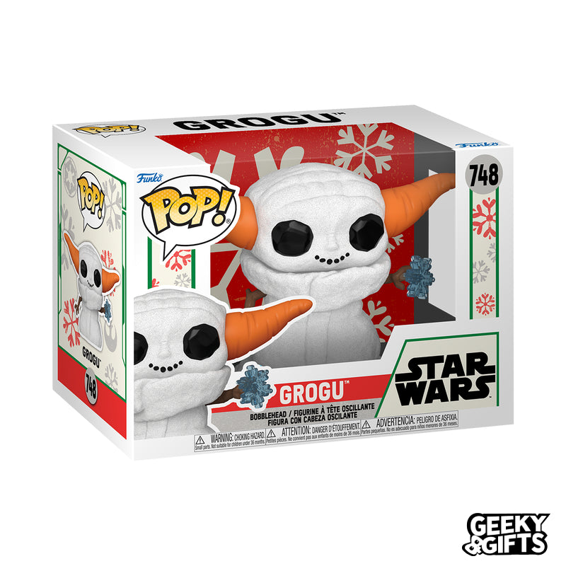 Funko Pop Star Wars: The Mandalorian Holiday - Snowman Grogu 748