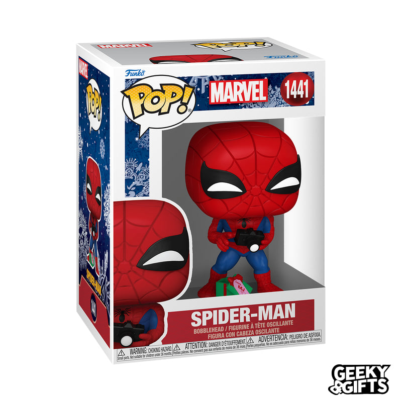Funko Pop Marvel: Holiday - Spider-Man con Regalo 1441