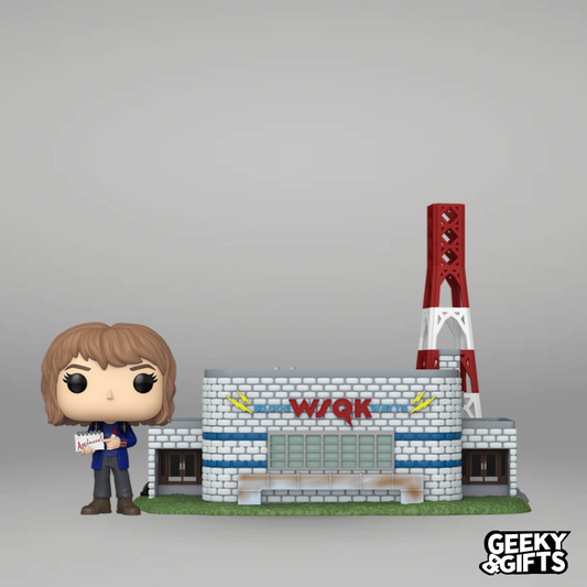 Preventa Funko Pop Town: Stranger Things 5 - Robin en estacion de radio WSQK 50