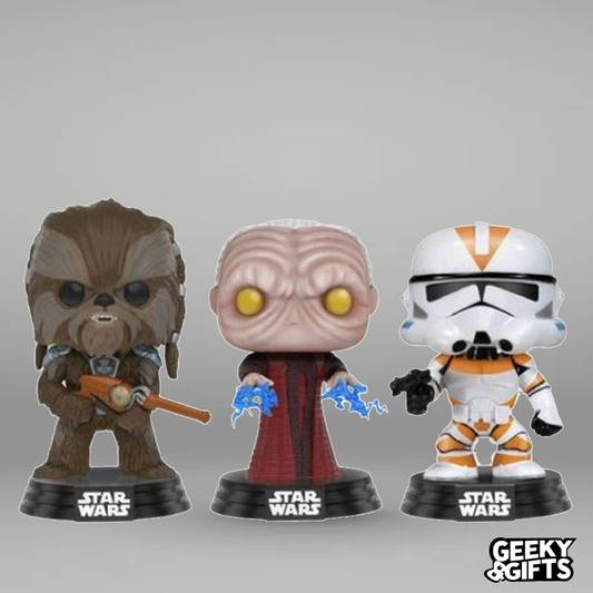 Funko Pop Star Wars: Revenge Of The Sith - Tarfful - Unhooded Emperor - Utapau Clone Trooper - 3 pack - Walmart