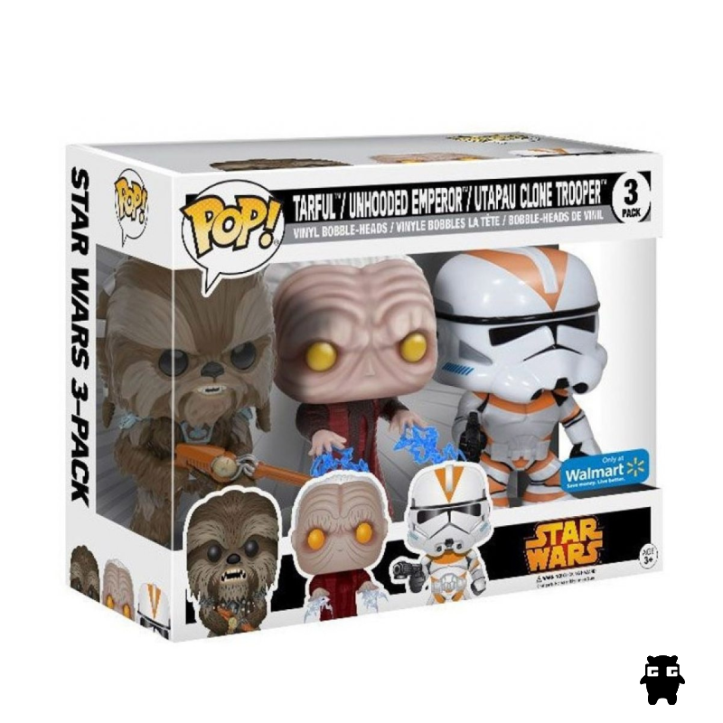 Funko Pop Star Wars: Revenge Of The Sith - Tarfful - Unhooded Emperor - Utapau Clone Trooper - 3 pack - Walmart