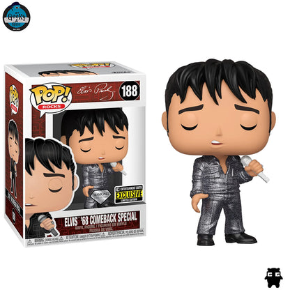 Funko Pop Rocks: Elvis 68 Comeback Special 188 - Entertaiment Earth