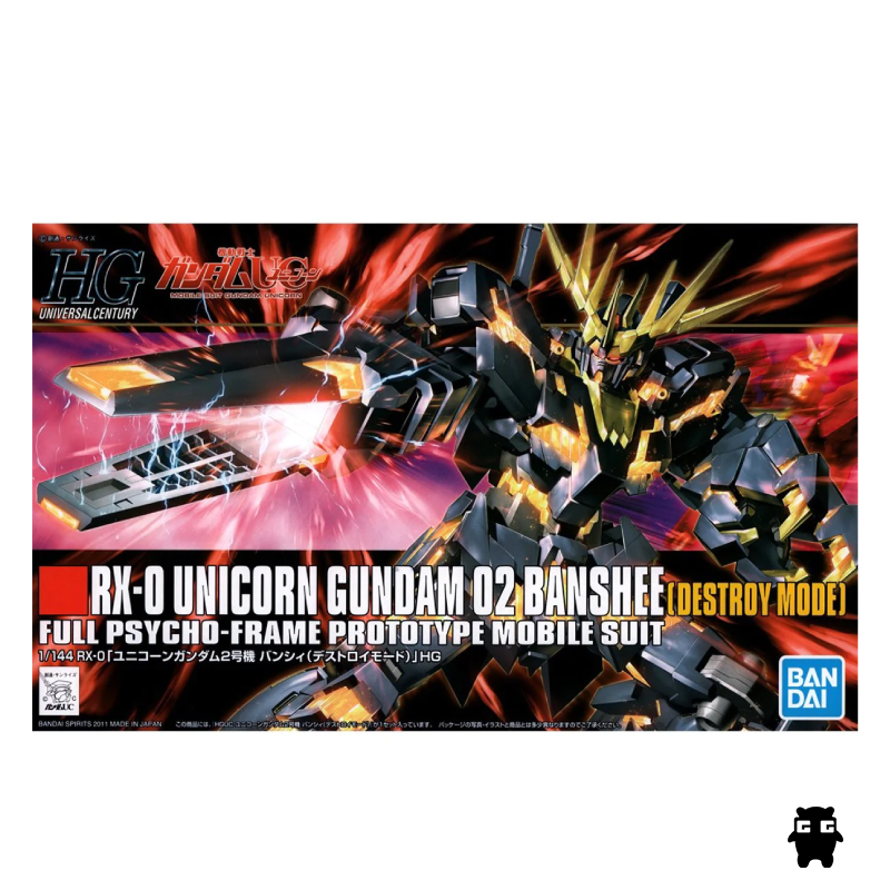 Bandai HG Model Kit Mobile Suit Gundam RX 0 Unicorn Gundam 02 Banshee