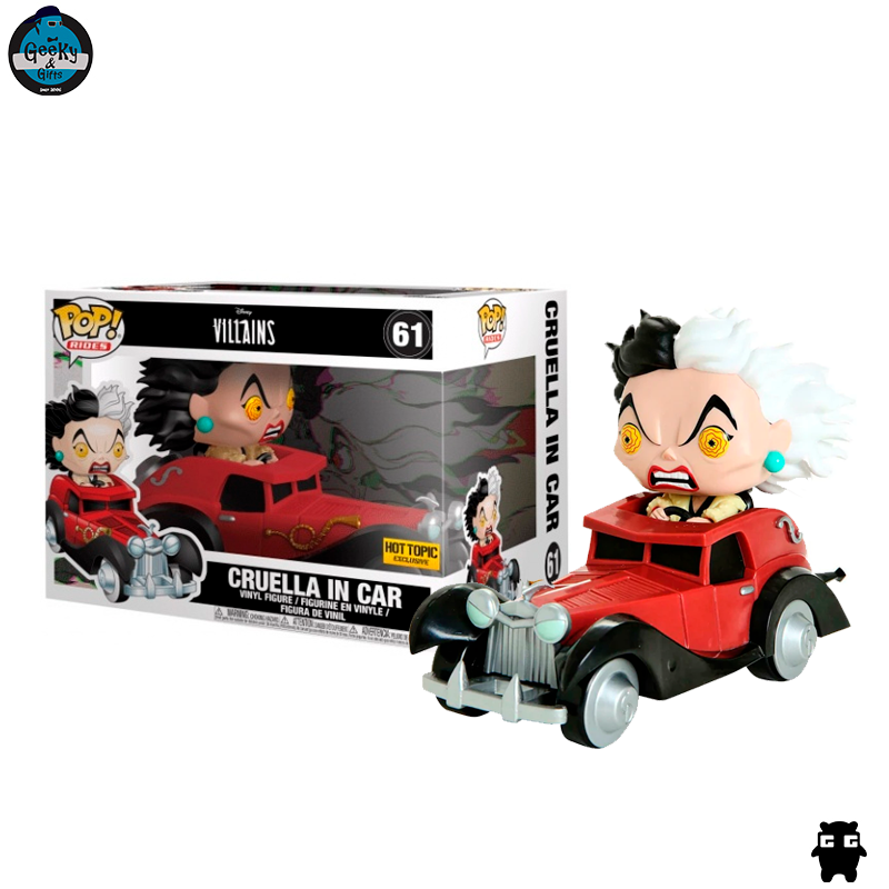 Funko Pop Rides Disney Villians Cruella in Car 61