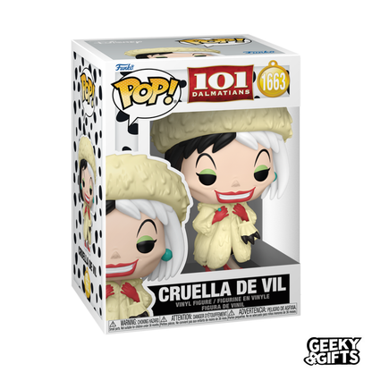 Funko Pop Disney: 101 Dalmatas - Cruella De Vil con Abrigo 1663
