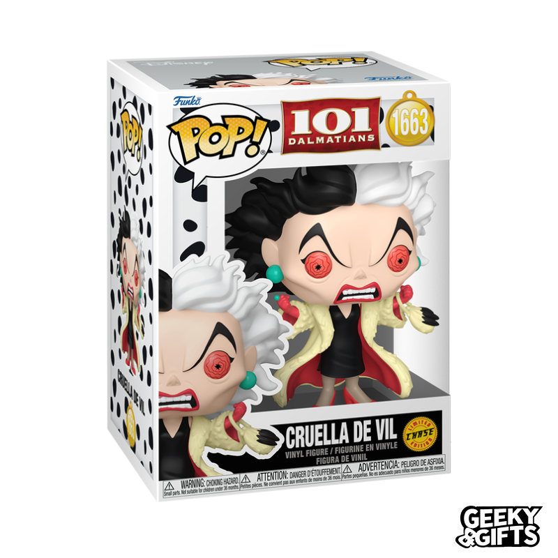 Funko Pop Disney: 101 Dalmatas - Cruella De Vil con Abrigo 1664 CHASE