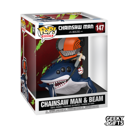 Funko Pop Ride Deluxe: Chainsaw Man Reze Arc - Chainsaw Man y Beam 147