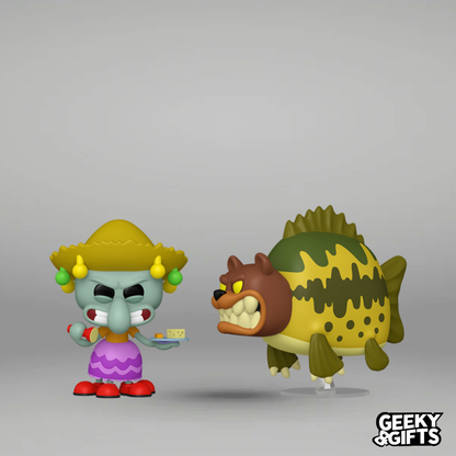Funko Pop Animation: Bob Esponja - Calamardo con Oso Marino