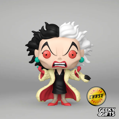 Funko Pop Disney: 101 Dalmatas - Cruella De Vil con Abrigo 1664 CHASE