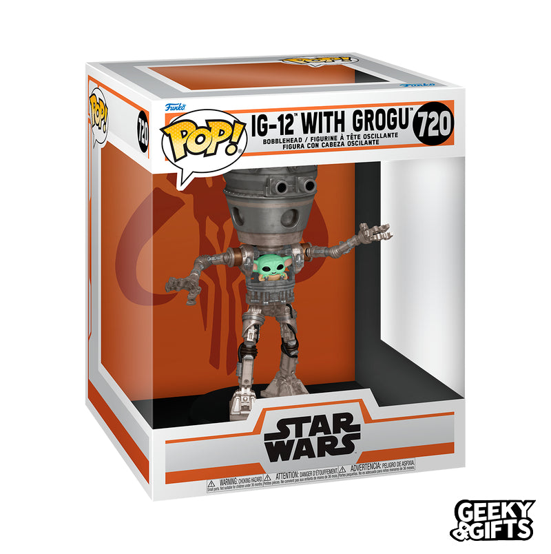 Funko Pop Deluxe: The Mandalorian - IG-12 with Grogu 720