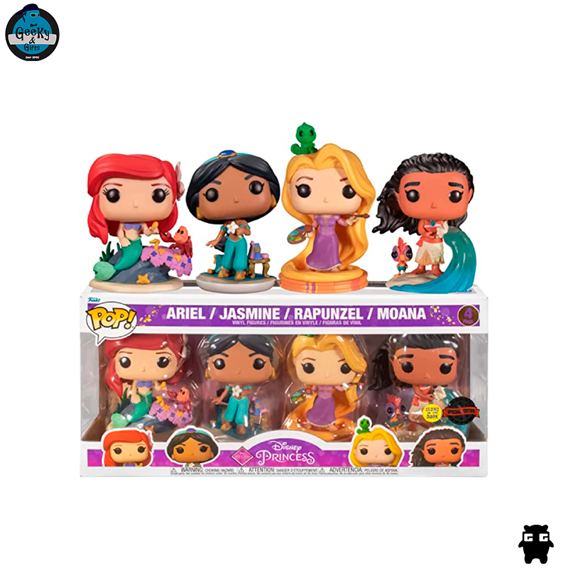 Funko Pop Disney 4 Pack Princesas GLOW (SE)