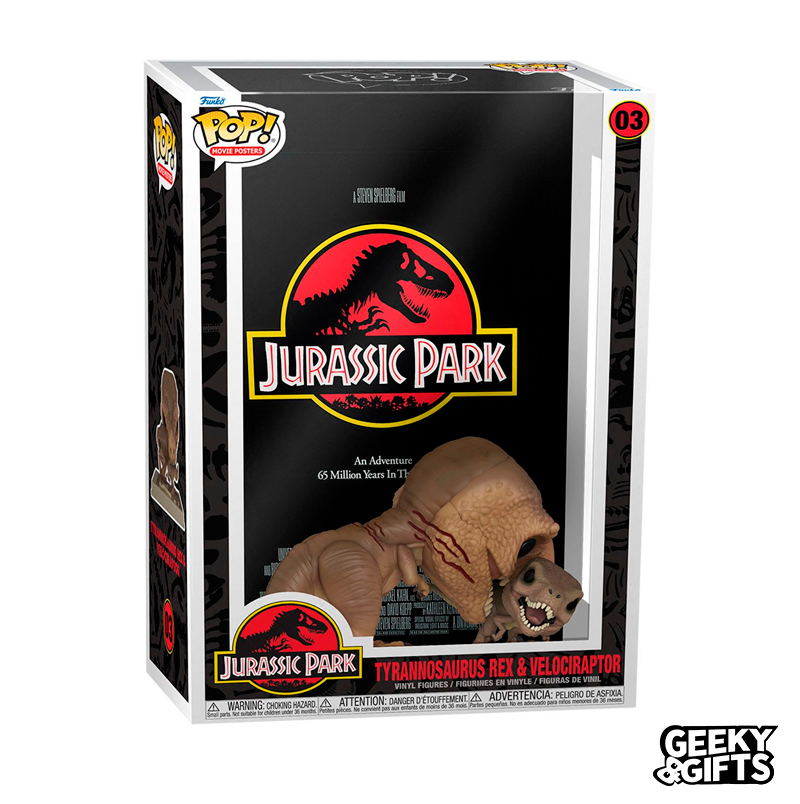 Funko Pop Movie Poster: Jurassic Park - Tyrannosaurus Rex & Velociraptor 03