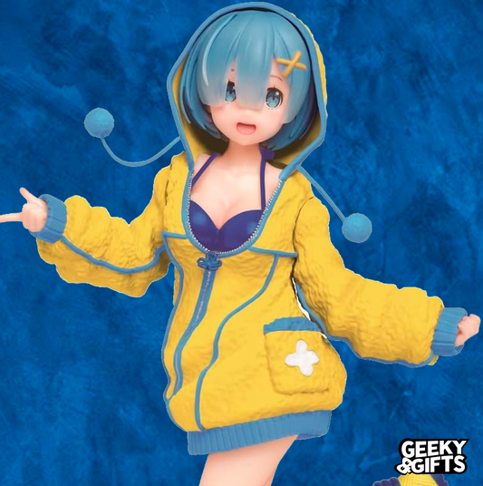 Taito Precious Figure RE Zero Life In A Different World Rem Fuffly With Hoodie