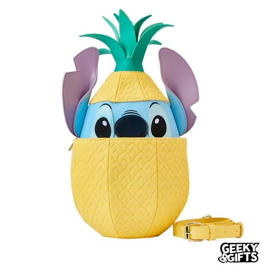 Loungefly Lilo & Stitch Figural Pineapple Crossbody Bag & Pin