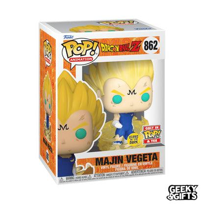Funko Pop and Tee Dragon Ball Z Majin Vegeta Glows in the Dark