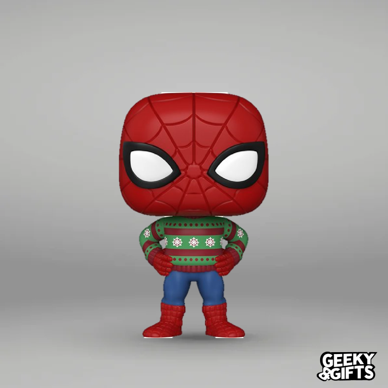 Funko Pop Marvel: Holiday - Spider Man Con Sueter De Navidad 1284
