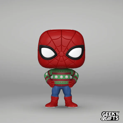 Funko Pop Marvel: Holiday Spider Man Con Sueter De Navidad 1284