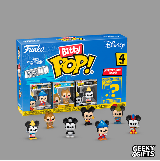 Funko Bitty Pop Mickey Mouse And Friends- Mickey Hechicero 4 Pack