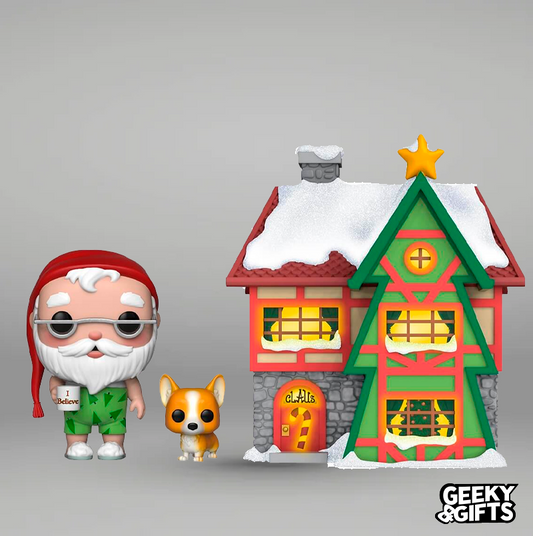 Funko Pop! Town Holiday Santa House with Santa and Nutmeg 01
