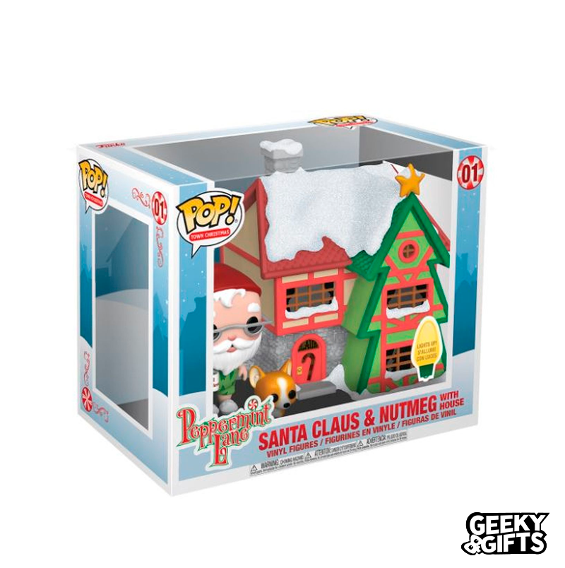 Funko Pop! Town Holiday Santa House with Santa and Nutmeg 01