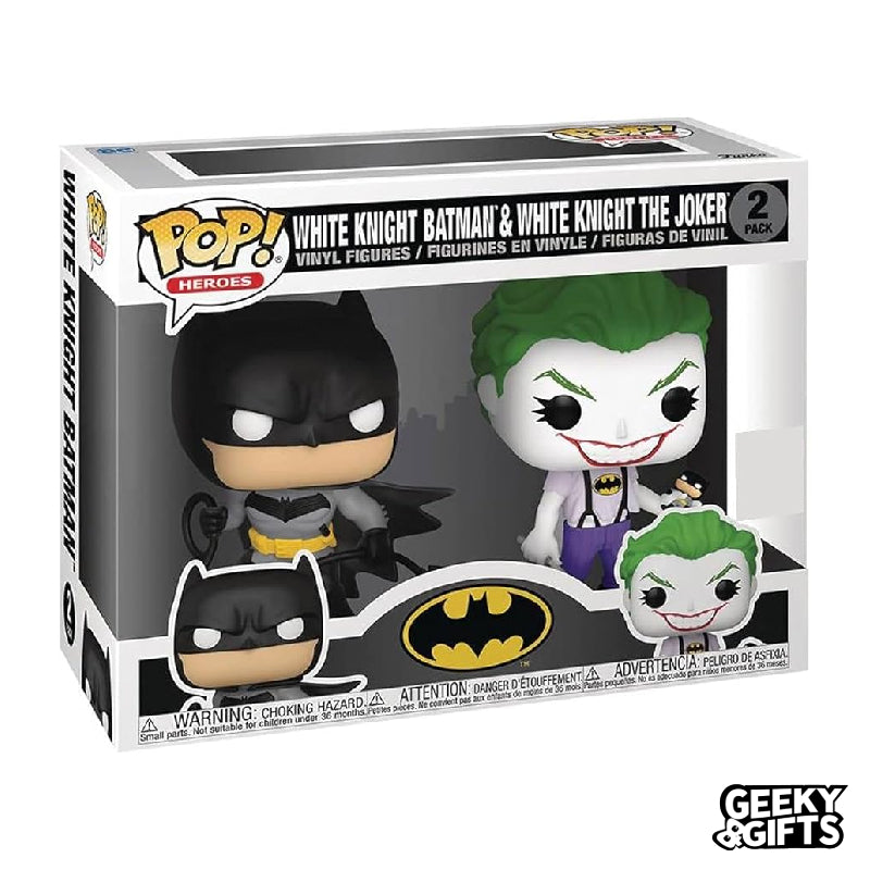 Funko Pop Heroes: Batman - White Knight Batman and White Knight The Joker 2 Pack