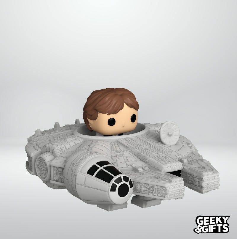 Preventa Funko Bitty Pop Rides: Star Wars - Han Solo con Millenium Falcon