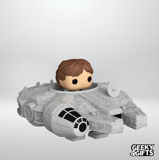 Funko Bitty Pop Rides: Star Wars - Han Solo con Millenium Falcon