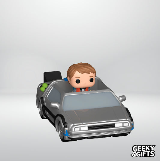 Funko Bitty Pop Rides: Volver al Futuro - Marty McFly con Delorean