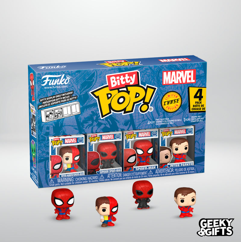Funko Bitty Pop Marvel: SpiderMan - Peter Parker Split 4 Pack