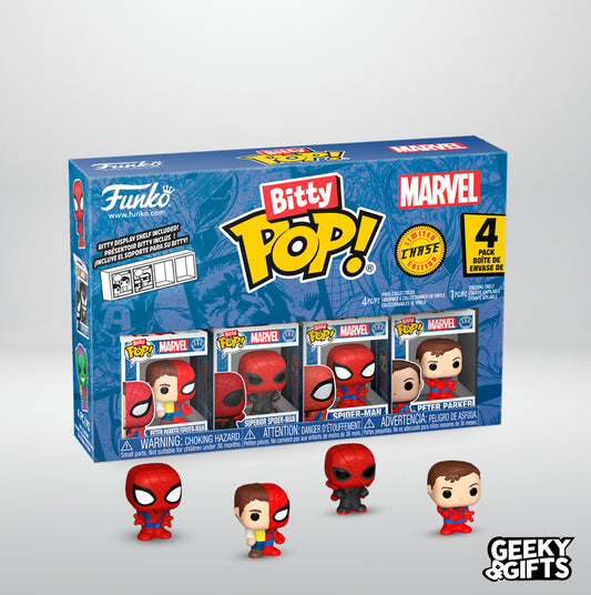 Funko Bitty Pop Marvel: SpiderMan - Peter Parker Split 4 Pack