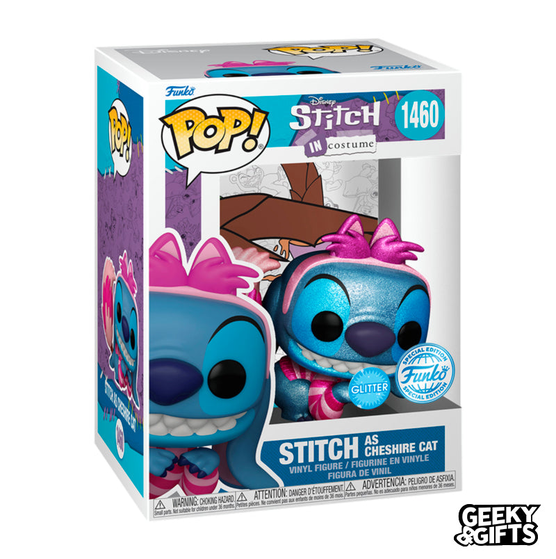 Preventa Funko Pop Disney: Stitch in Costume - Stitch as Cheshire Cat 1460 Glitter Diamond